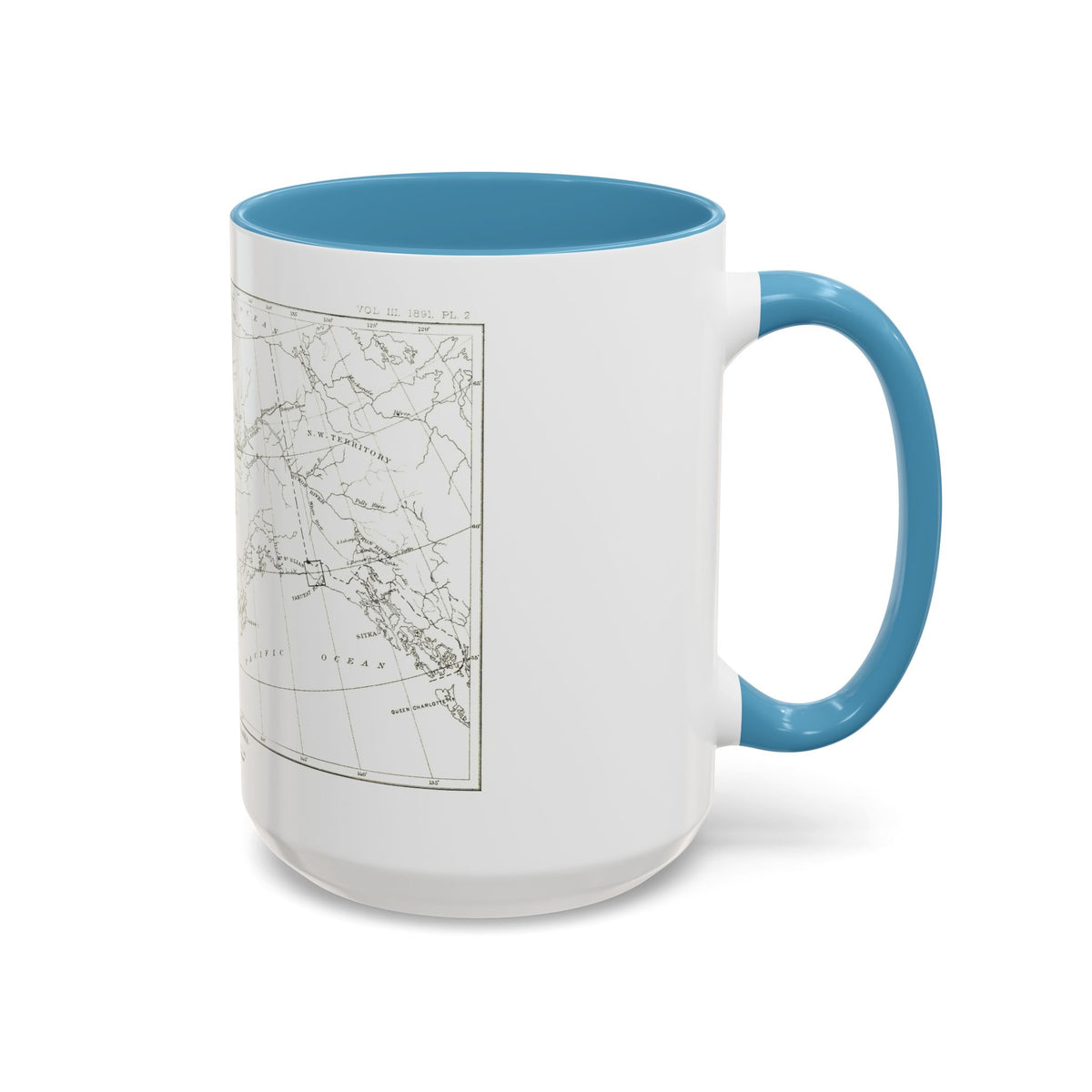 Alaska - Sketch Map (1891) (Map) Accent Coffee Mug