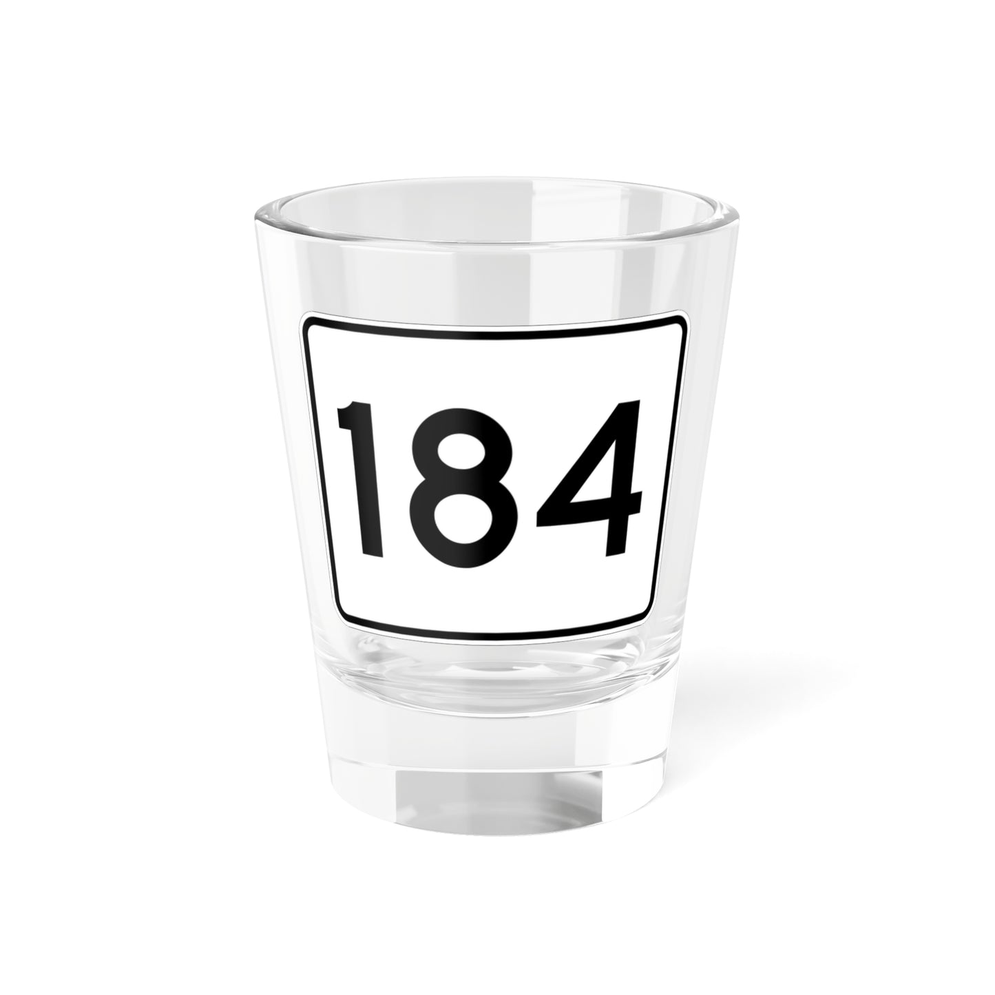 MA Route 184 (Massachusetts) (Road Sign) Shot Glass 1.5oz