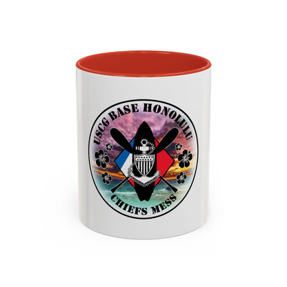 USCG Base Honolulu Chiefs Mess (U.S. Coast Guard) Accent Coffee Mug