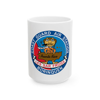 USCG Air Station Borinquen   Les SAR Frog (U.S. Coast Guard) White Coffee Mug