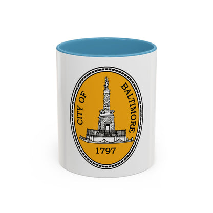 Seal of Baltimore Maryland - Accent Coffee Mug