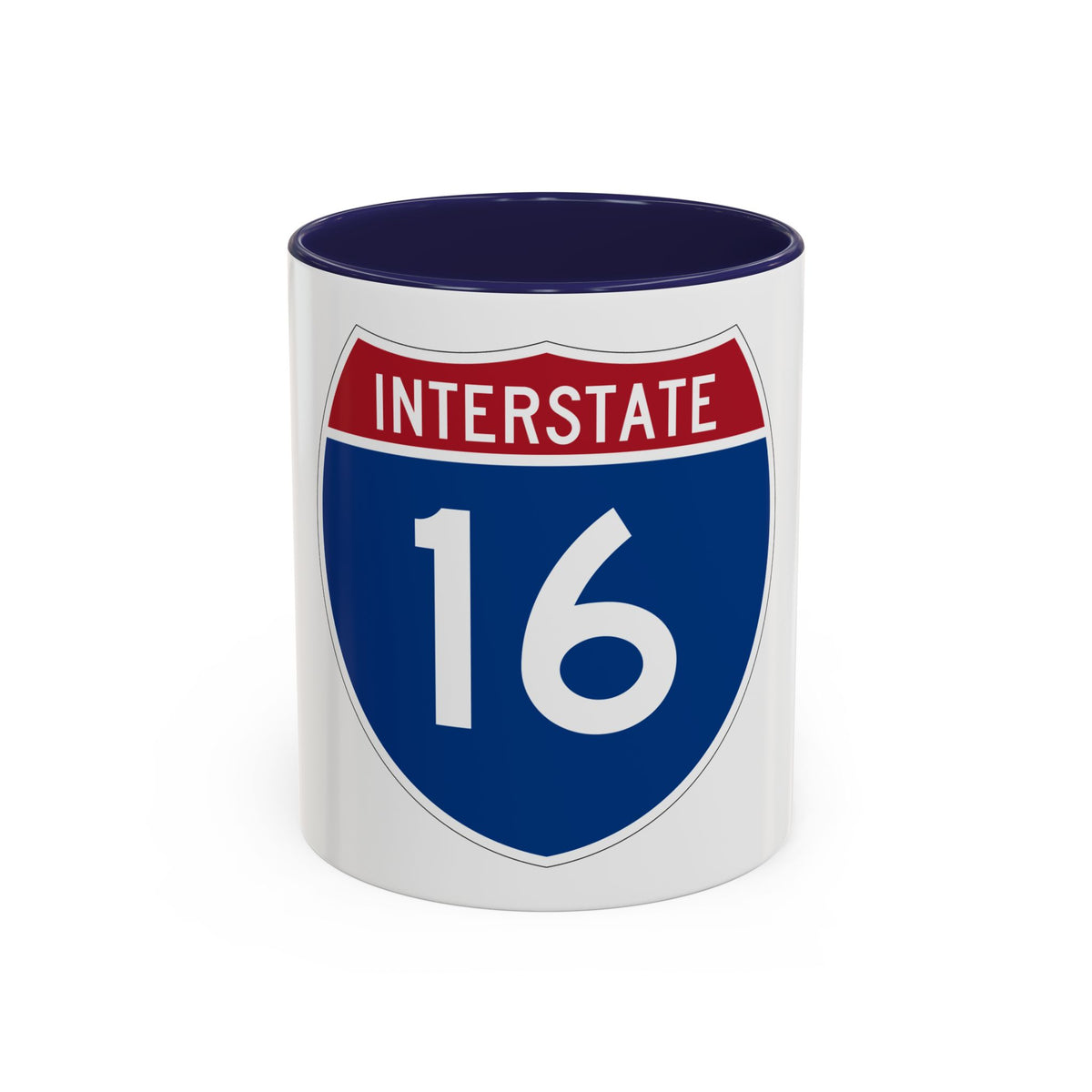 Interstate 16 (U.S. Highways) Accent Coffee Mug
