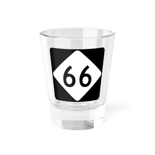 NC 66 (North Carolina) (Road Sign) Shot Glass 1.5oz