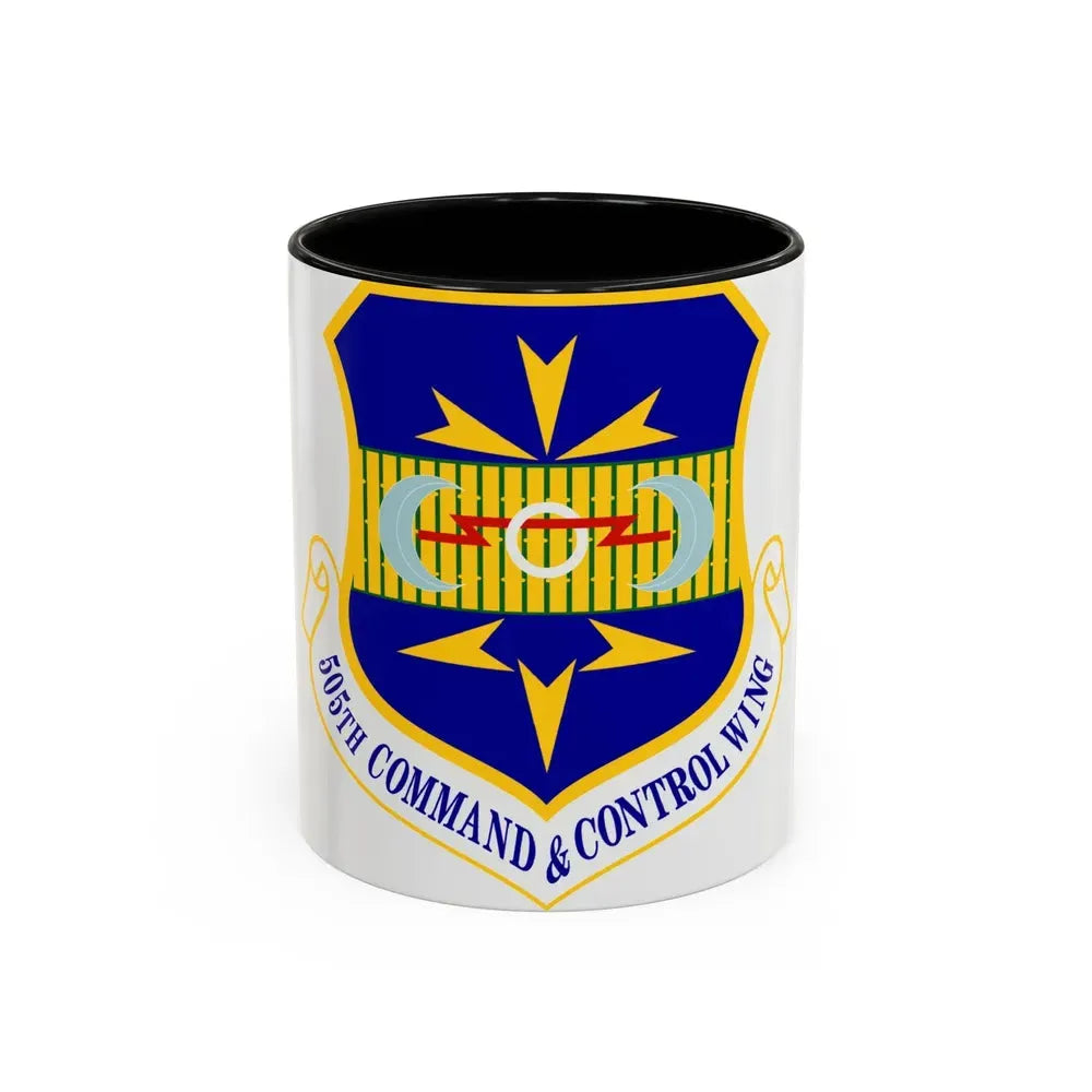 505th Command and Control Wing (U.S. Air Force) Accent Coffee Mug 11oz Black - Go Mug Yourself