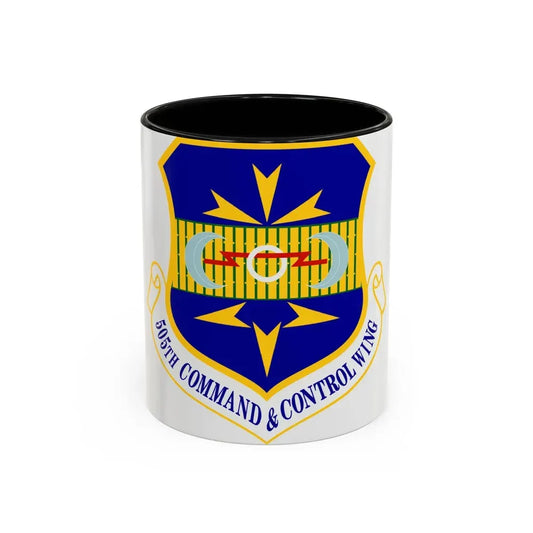 505th Command and Control Wing (U.S. Air Force) Accent Coffee Mug 11oz Black - Go Mug Yourself