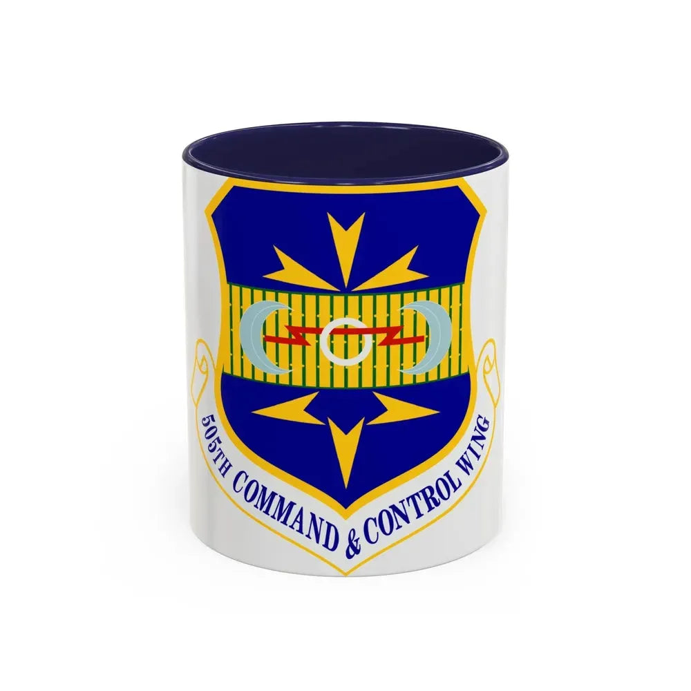 505th Command and Control Wing (U.S. Air Force) Accent Coffee Mug 11oz Navy - Go Mug Yourself