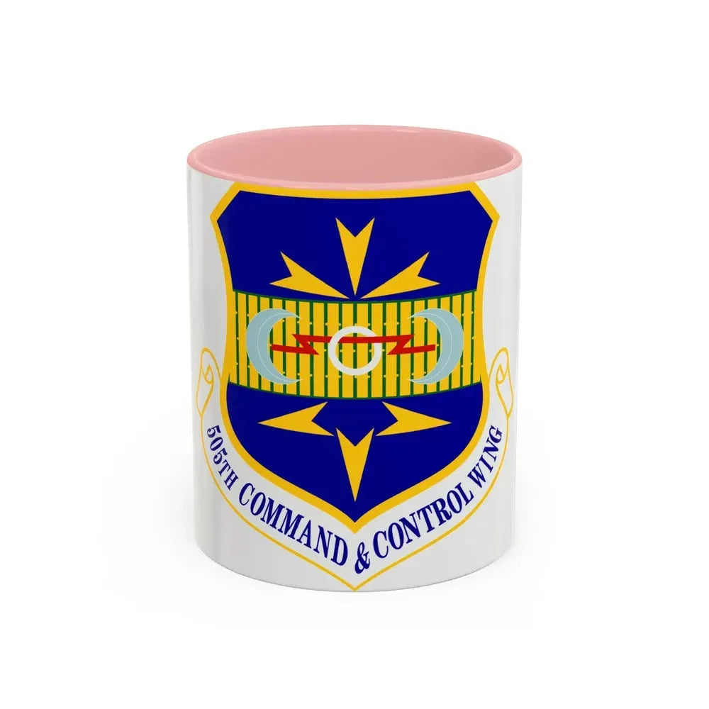 505th Command and Control Wing (U.S. Air Force) Accent Coffee Mug 11oz Pink - Go Mug Yourself