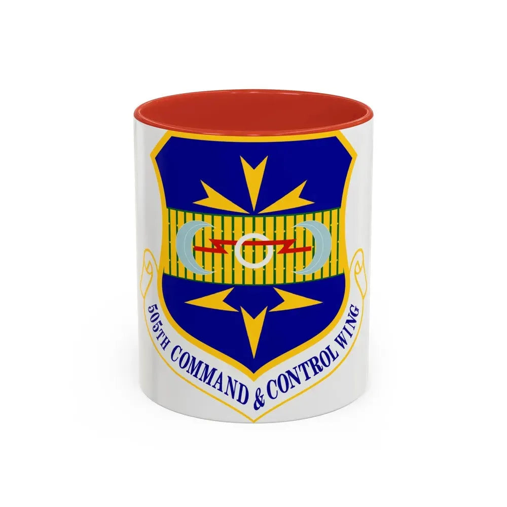 505th Command and Control Wing (U.S. Air Force) Accent Coffee Mug 11oz Red - Go Mug Yourself