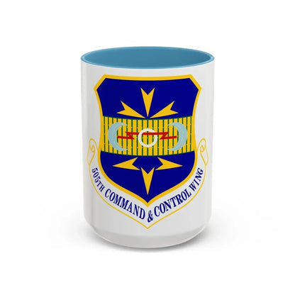 505th Command and Control Wing (U.S. Air Force) Accent Coffee Mug 15oz Light Blue - Go Mug Yourself