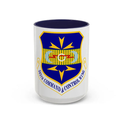 505th Command and Control Wing (U.S. Air Force) Accent Coffee Mug 15oz Navy - Go Mug Yourself