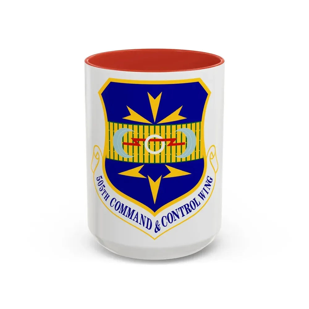 505th Command and Control Wing (U.S. Air Force) Accent Coffee Mug 15oz Red - Go Mug Yourself