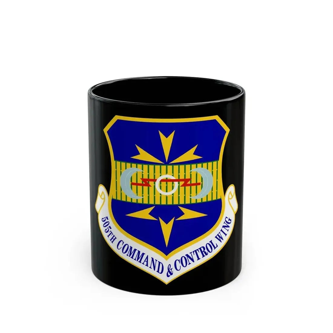 505th Command and Control Wing (U.S. Air Force) Black Coffee Mug 11oz - Go Mug Yourself
