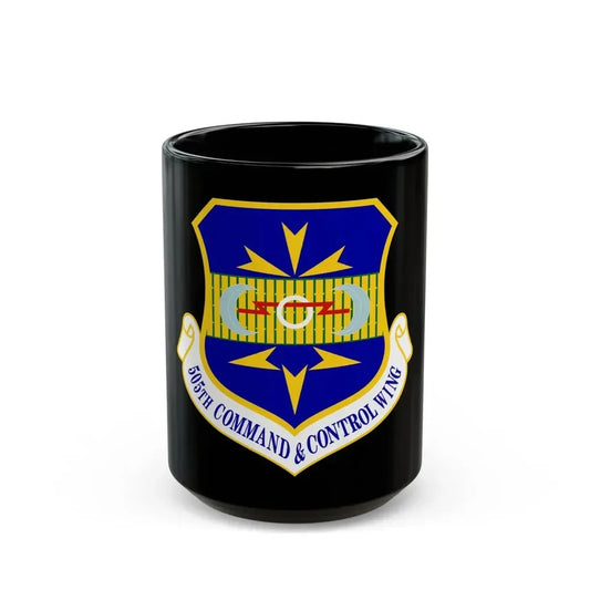 505th Command and Control Wing (U.S. Air Force) Black Coffee Mug 15oz - Go Mug Yourself
