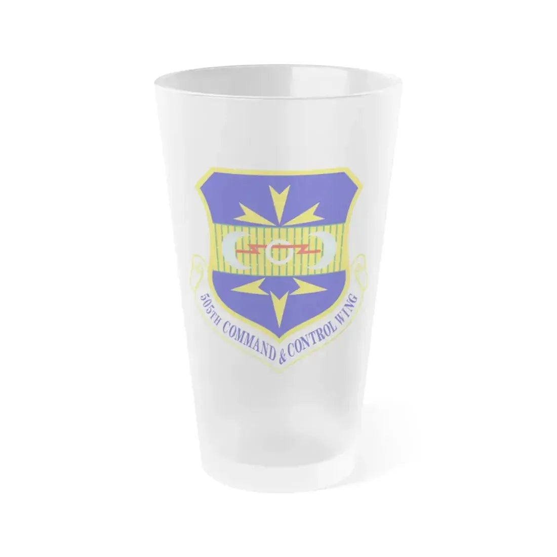 505th Command and Control Wing (U.S. Air Force) Frosted Pint Glass 16oz 16oz Frosted - Go Mug Yourself