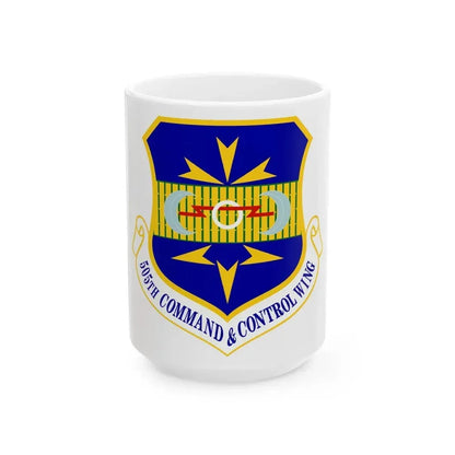 505th Command and Control Wing (U.S. Air Force) White Coffee Mug 15oz - Go Mug Yourself
