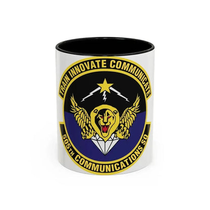 505th Communications Squadron (U.S. Air Force) Accent Coffee Mug 11oz Black - Go Mug Yourself