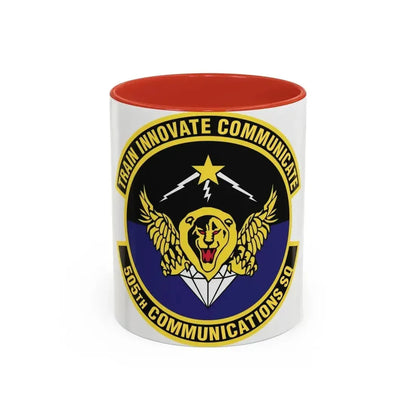 505th Communications Squadron (U.S. Air Force) Accent Coffee Mug 11oz Red - Go Mug Yourself
