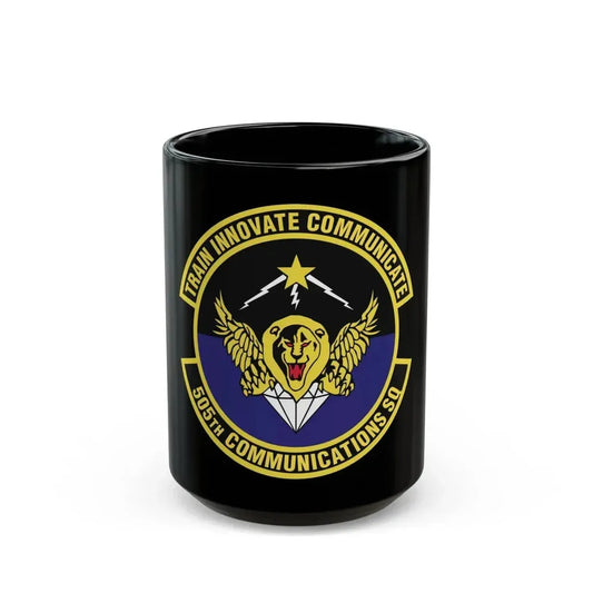 505th Communications Squadron (U.S. Air Force) Black Coffee Mug 15oz - Go Mug Yourself