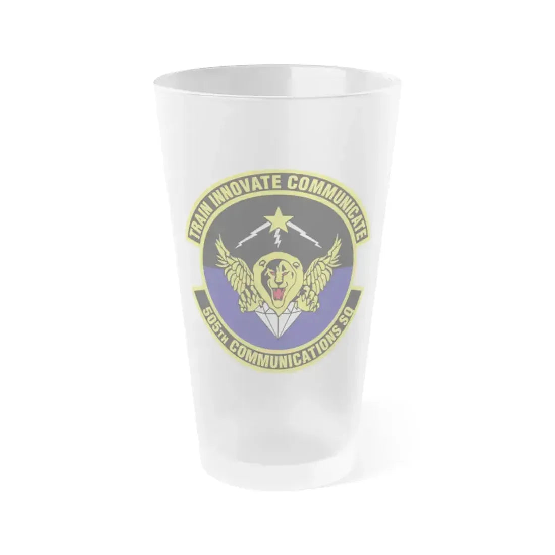 505th Communications Squadron (U.S. Air Force) Frosted Pint Glass 16oz 16oz Frosted - Go Mug Yourself