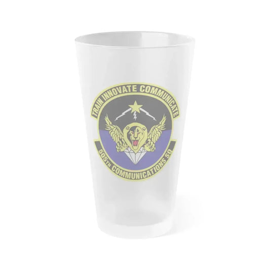 505th Communications Squadron (U.S. Air Force) Frosted Pint Glass 16oz 16oz Frosted - Go Mug Yourself