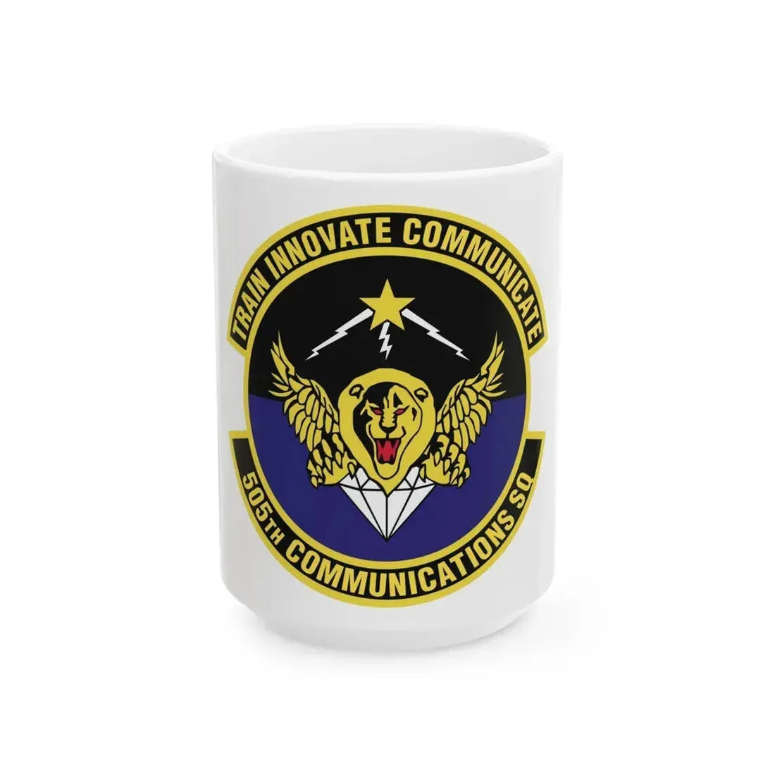 505th Communications Squadron (U.S. Air Force) White Coffee Mug 15oz - Go Mug Yourself