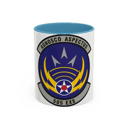 505th Exercise Control Squadron (U.S. Air Force) Accent Coffee Mug 11oz Light Blue - Go Mug Yourself