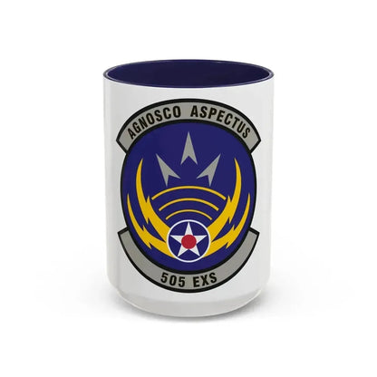 505th Exercise Control Squadron (U.S. Air Force) Accent Coffee Mug 15oz Navy - Go Mug Yourself