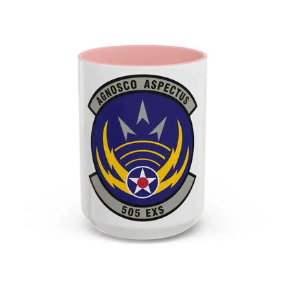 505th Exercise Control Squadron (U.S. Air Force) Accent Coffee Mug 15oz Pink - Go Mug Yourself