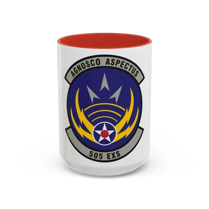505th Exercise Control Squadron (U.S. Air Force) Accent Coffee Mug 15oz Red - Go Mug Yourself