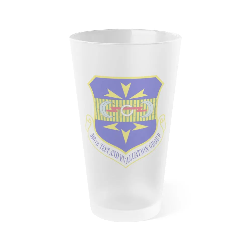 505th Test and Evaluation Group (U.S. Air Force) Frosted Pint Glass 16oz-16oz-Frosted-Go Mug Yourself