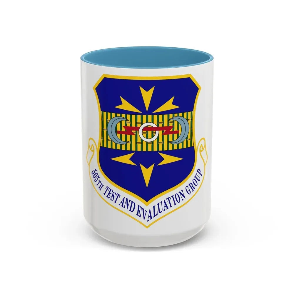 505th Test and Evaluation Group (U.S. Air Force) Accent Coffee Mug 15oz Light Blue - Go Mug Yourself
