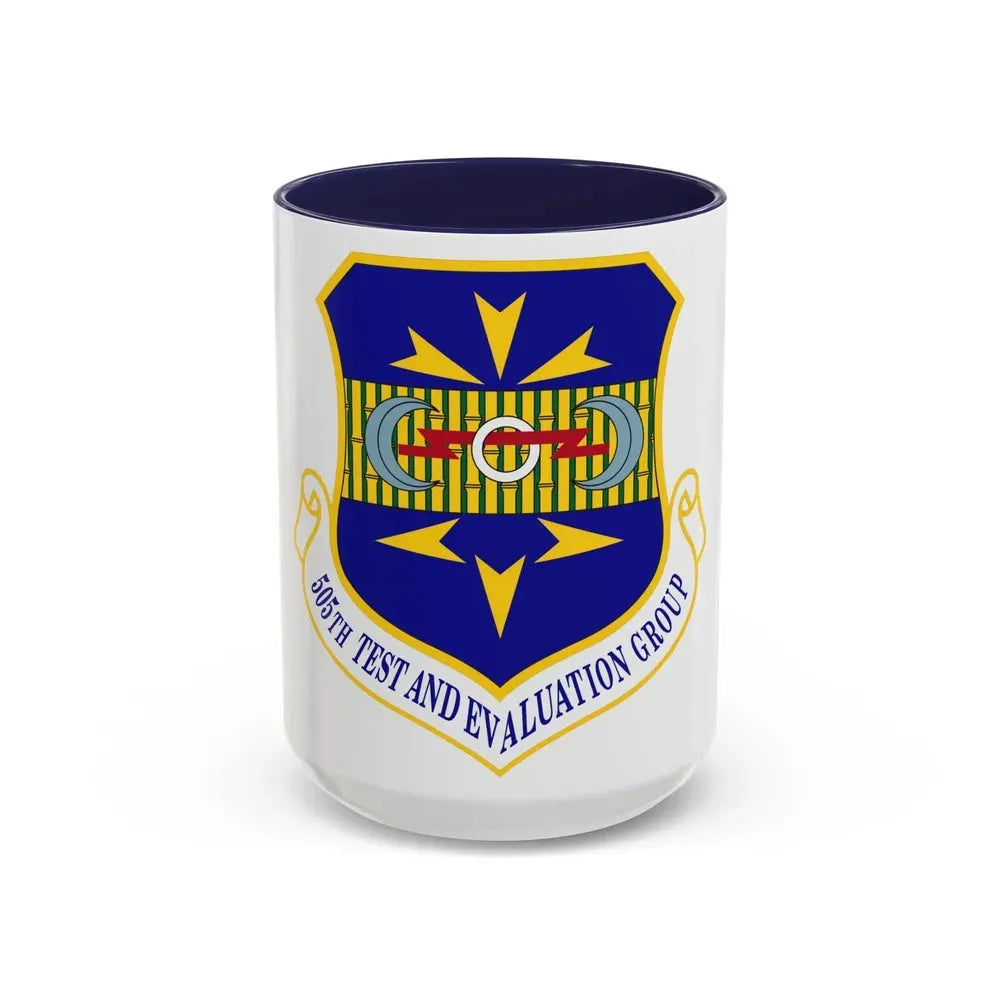 505th Test and Evaluation Group (U.S. Air Force) Accent Coffee Mug 15oz Navy - Go Mug Yourself