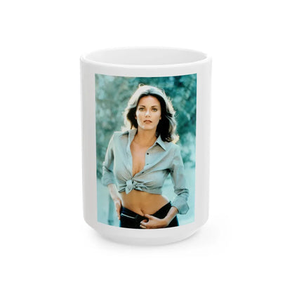 Lynda Carter #68 (Vintage Female Icon) White Coffee Mug-15oz-Go Mug Yourself