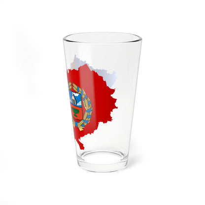 Flag map of Altai Krai (Russia) Pint Glass 16oz