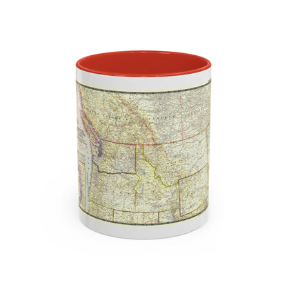 USA - Northwestern (1950) (Map) Accent Coffee Mug