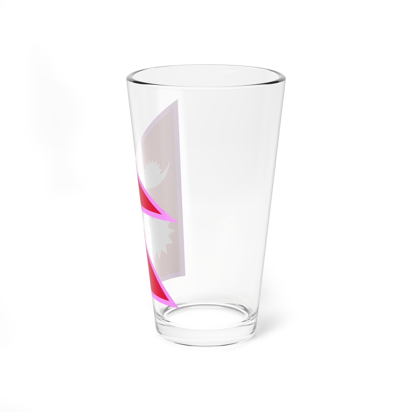 Gay Pride flag of Nepal (Nepal) Pint Glass 16oz