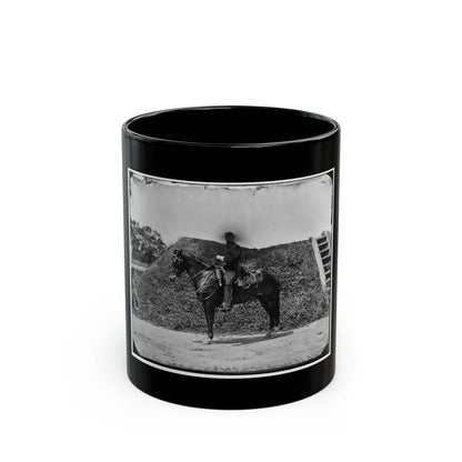 Gettysburg, Pennsylvania. Lt. Col. Samuel K. Schwenk, 50th Pennsylvania Infantry (Seated On Horse) (U.S. Civil War) Black Coffee Mug