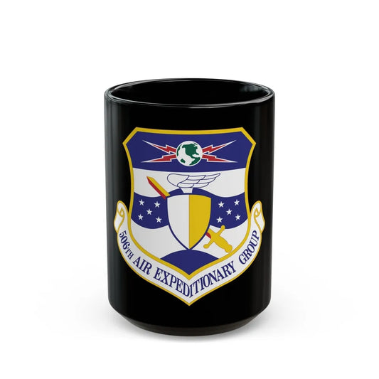 506th Air Expeditionary Group (U.S. Air Force) Black Coffee Mug-15oz-Go Mug Yourself