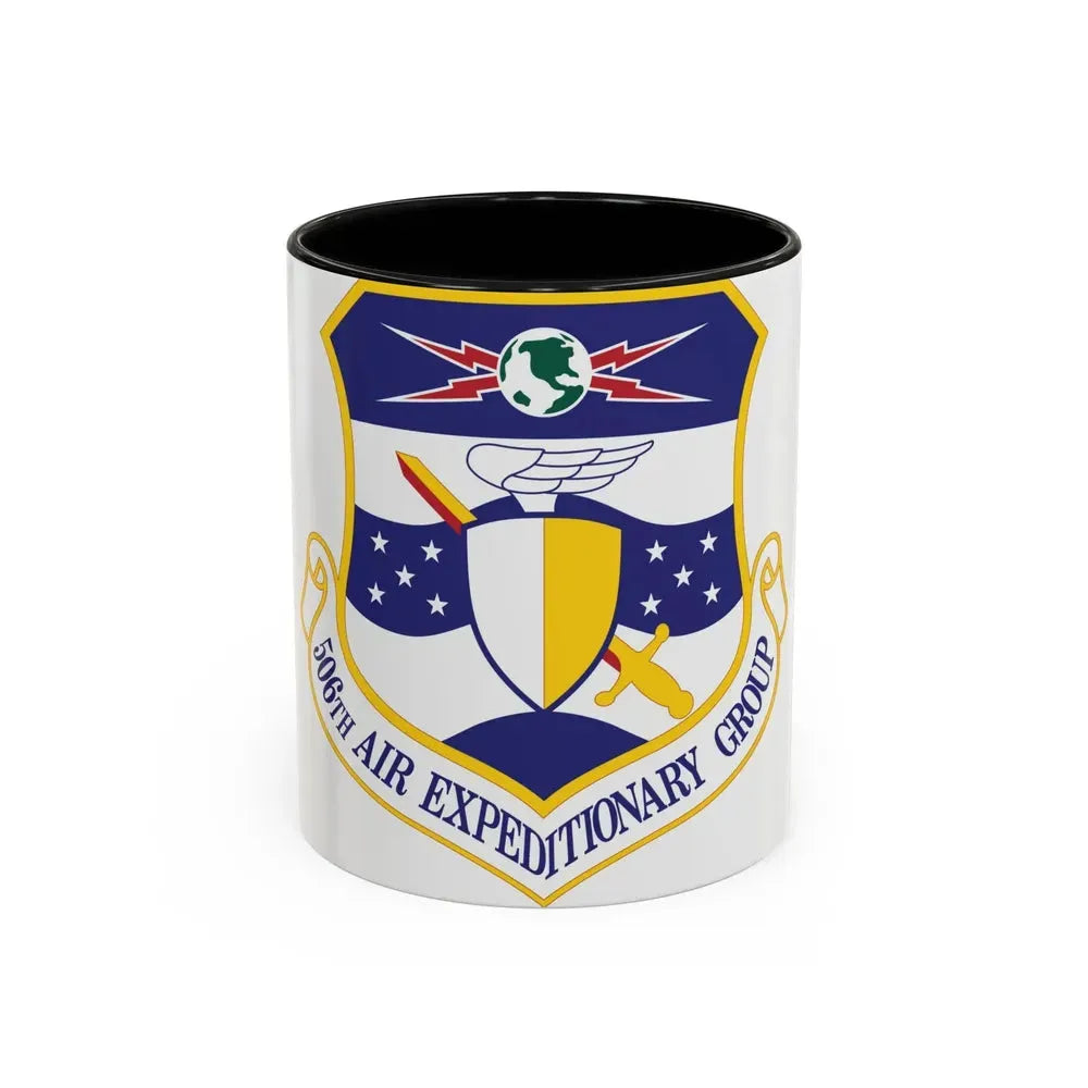 506th Air Expeditionary Group (U.S. Air Force) Accent Coffee Mug 11oz Black - Go Mug Yourself