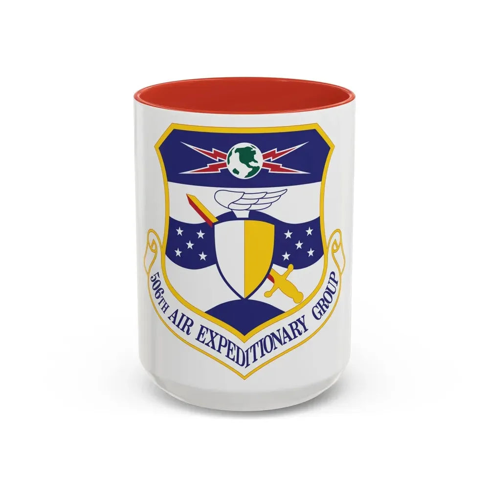 506th Air Expeditionary Group (U.S. Air Force) Accent Coffee Mug 15oz Red - Go Mug Yourself