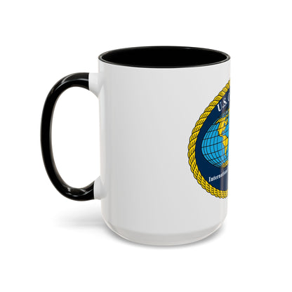 USCG International Port Security Program (U.S. Coast Guard) Accent Coffee Mug