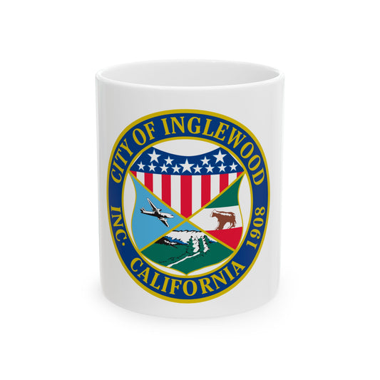 Seal of Inglewood California - White Coffee Mug