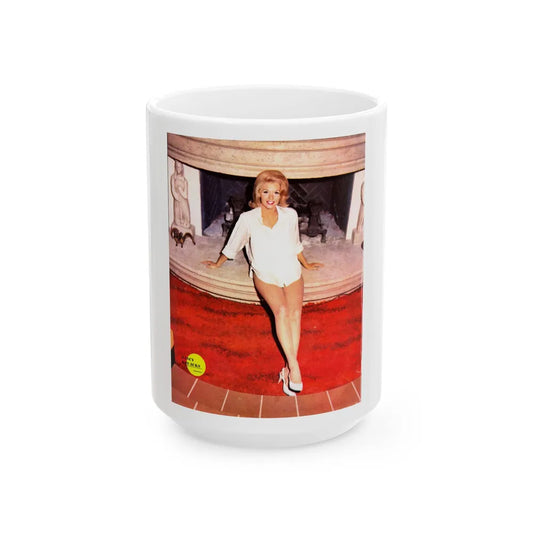 Nancy Kovack #81 (Vintage Female Icon) White Coffee Mug-15oz-Go Mug Yourself