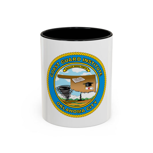 USCG Institute Oklahoma City (U.S. Coast Guard) Accent Coffee Mug