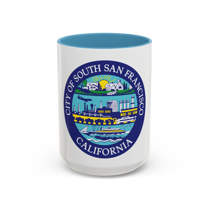 Seal of South San Francisco California - Accent Coffee Mug