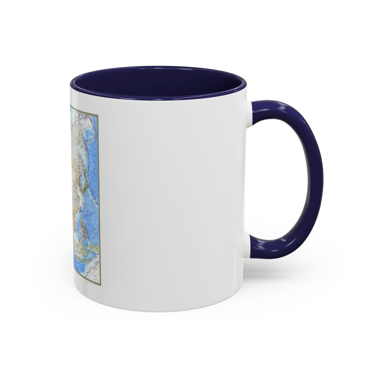 Asia (1971) (Map) Accent Coffee Mug