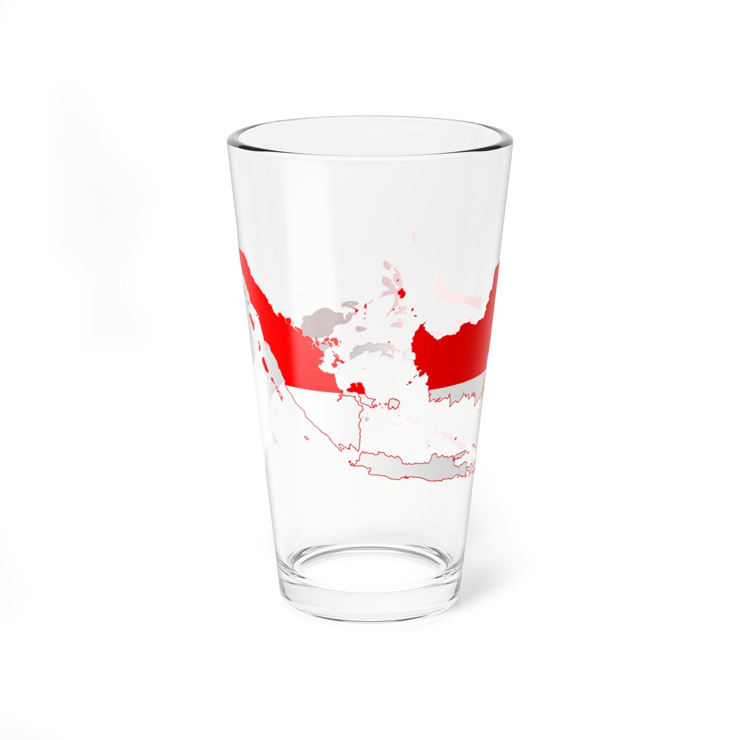 Flag map of Indonesia (Indonesia) Pint Glass 16oz