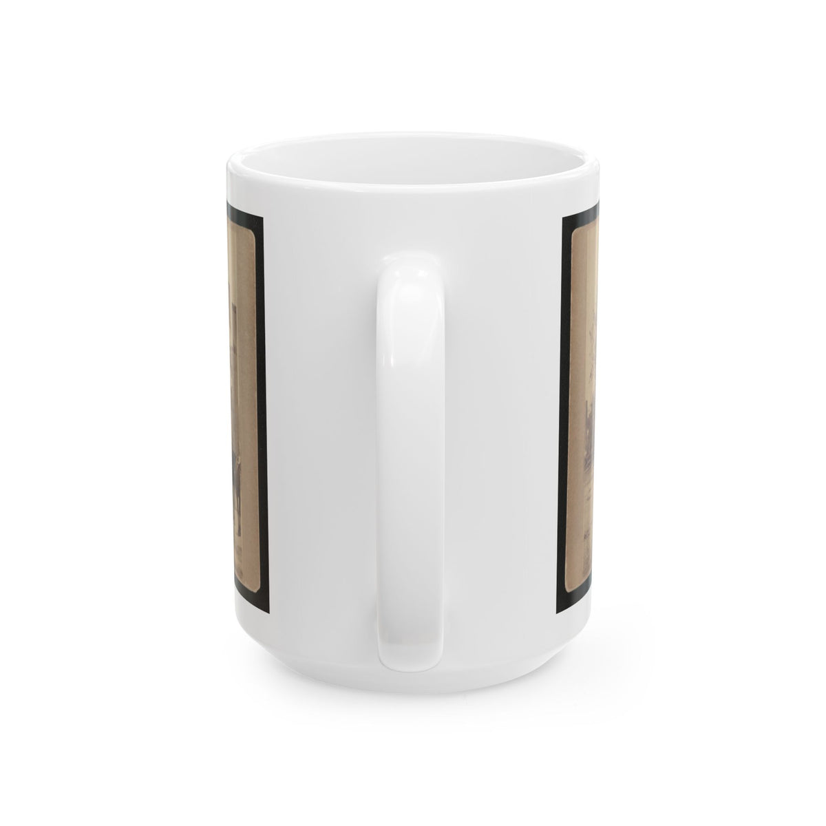 Bank Of Chambersburg & Franklin House, Chambersburg, Franklin Co., Pa., Destroyed By The Rebels Under Mccausland, July 30th, 1864 (U.S. Civil War) White Coffee Mug