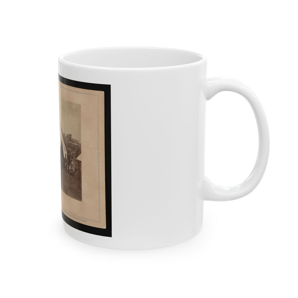 Gen. Randolph B. Marcy With Officers And Civilians At Army Of The Potomac Headquarters. Antietam, Md. (U.S. Civil War) White Coffee Mug