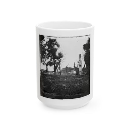 Charles City Court House, Va. Ruins Of Houses (U.S. Civil War) White Coffee Mug